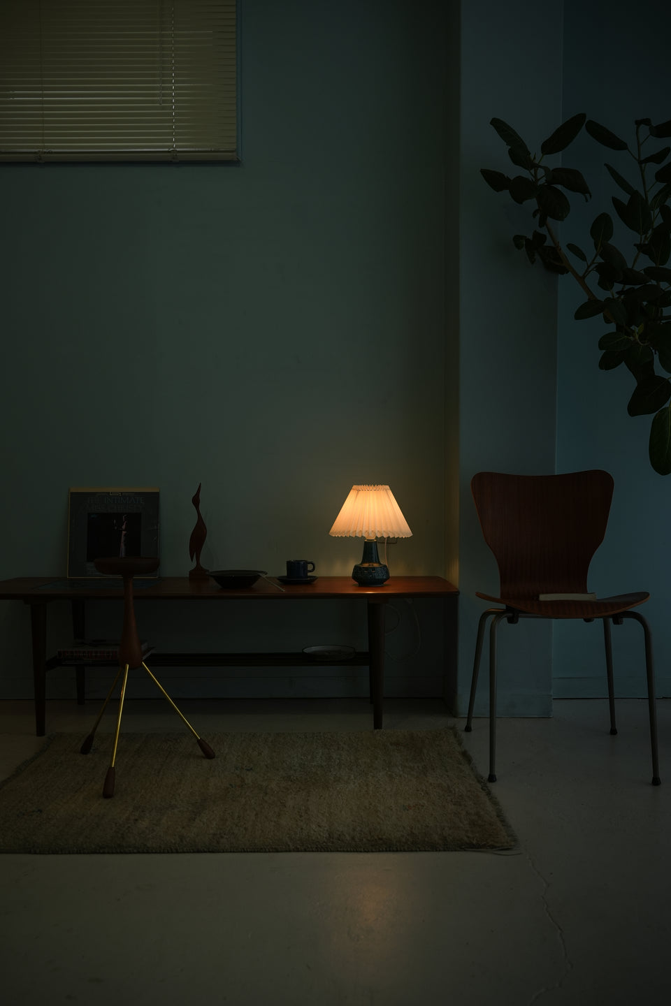 Danish Vintage Søholm Table Lamp Model 1217/テーブルランプ スーホルム ブルー デンマークヴィンテージ 照明 北欧インテリア
