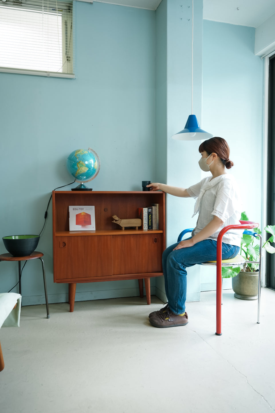 Danish Vintage Teak Bookcase Slide Door/デンマークヴィンテージ ブックケース チーク材