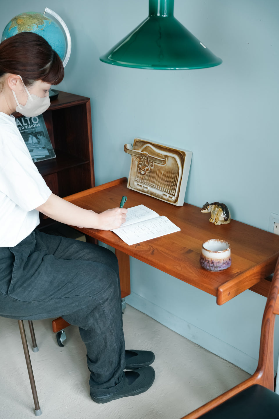 Danish Vintage Teak Working Table/デンマークヴィンテージ ワークテーブル キャスター付き チーク材