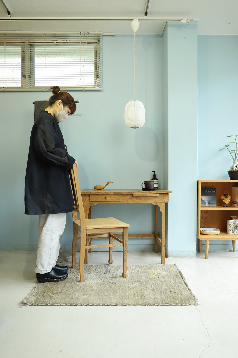 Euro Vintage Desk Oakwood/ヨーロッパヴィンテージ デスク 机 オーク材 シャビーシック