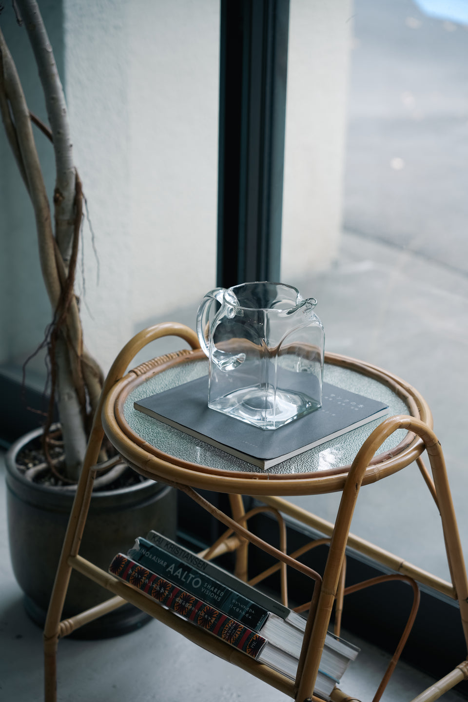 Finnish Vintage ARABIA Glass Square Jug/フィンランドヴィンテージ アラビア ガラス ジャグ 北欧インテリア