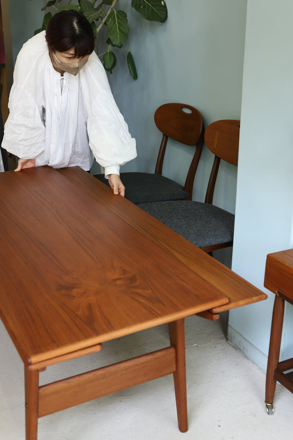 Danish Vintage Elevator Extension Table Trioh Møbler/デンマークヴィンテージ トリオモブラー エレベーター エクステンションテーブル 北欧家具