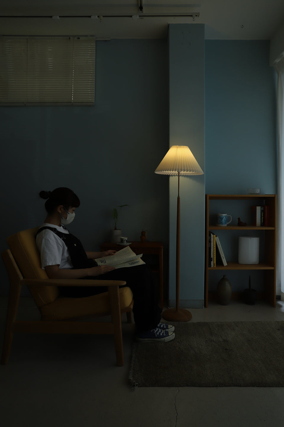 Swedish Vintage Floor Stand Light Oakwood/スウェーデンヴィンテージ フロアスタンドライト オーク材 北欧インテリア