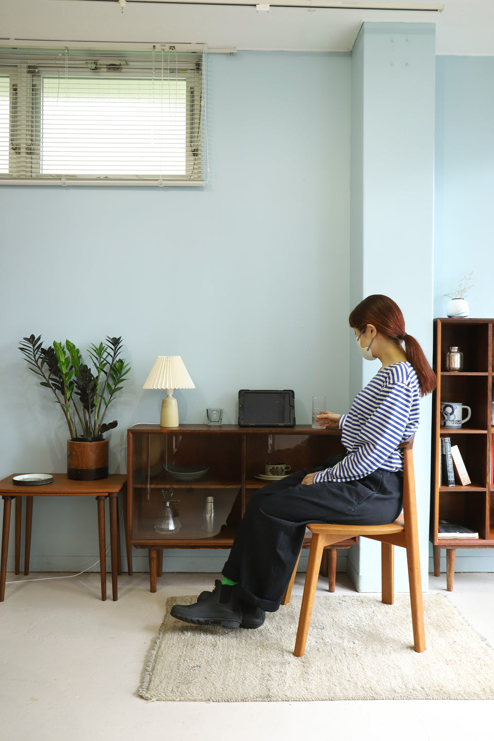 Bornholms Møbelfabrik Rosewood Glass Cabinet Danish Vintage/デンマークヴィンテージ ガラスキャビネット ローズウッド 収納 北欧家具