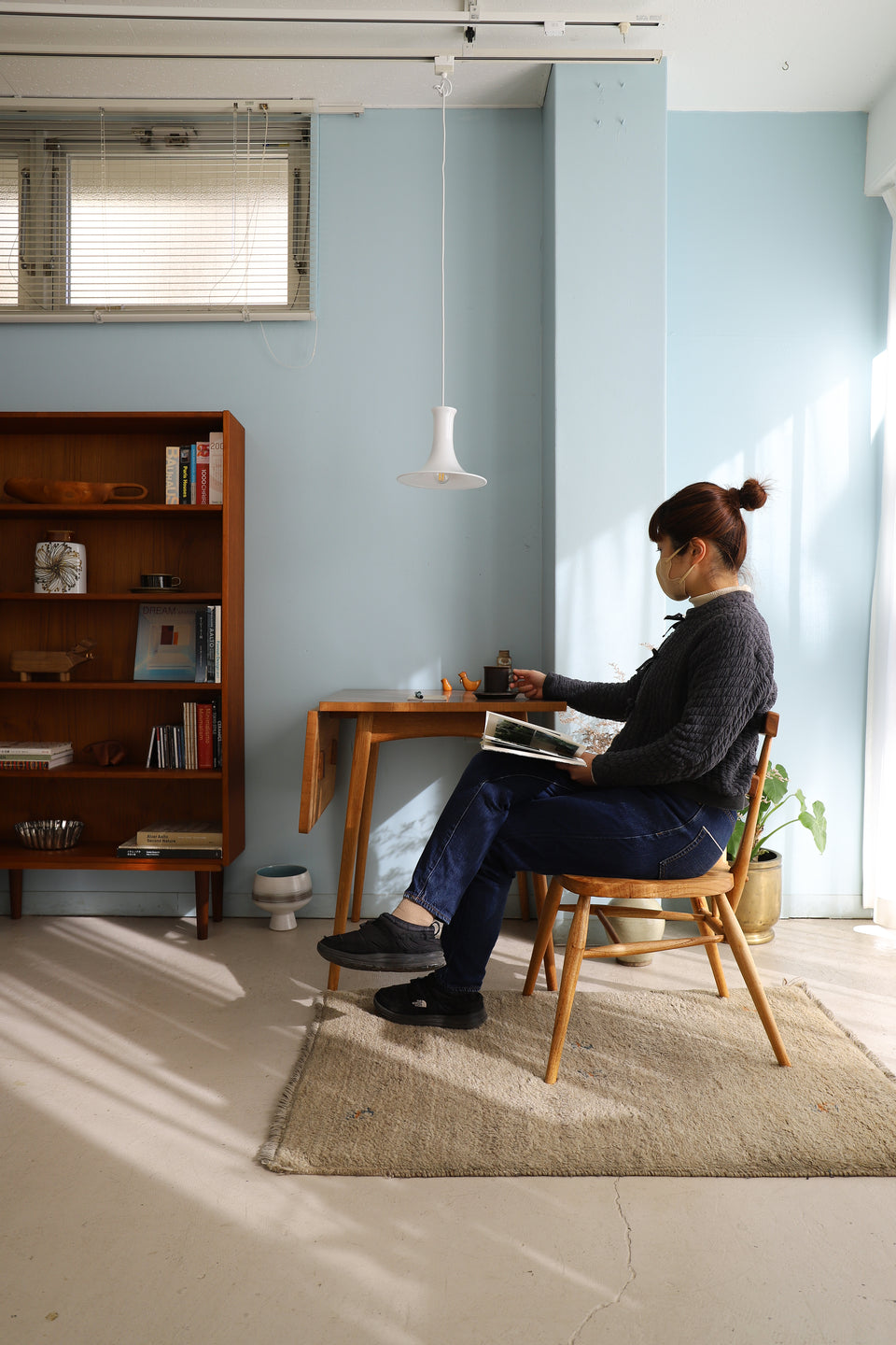 Japanese Vintage Drop Leaf Melamine Top Table/ジャパンヴィンテージ ドロップリーフ メラミントップ テーブル レトロモダン