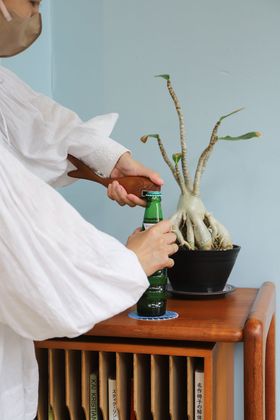 Danish Vintage Teakwood Bottle Opener/デンマークヴィンテージ 栓抜き ボトルオープナー オブジェ チーク材