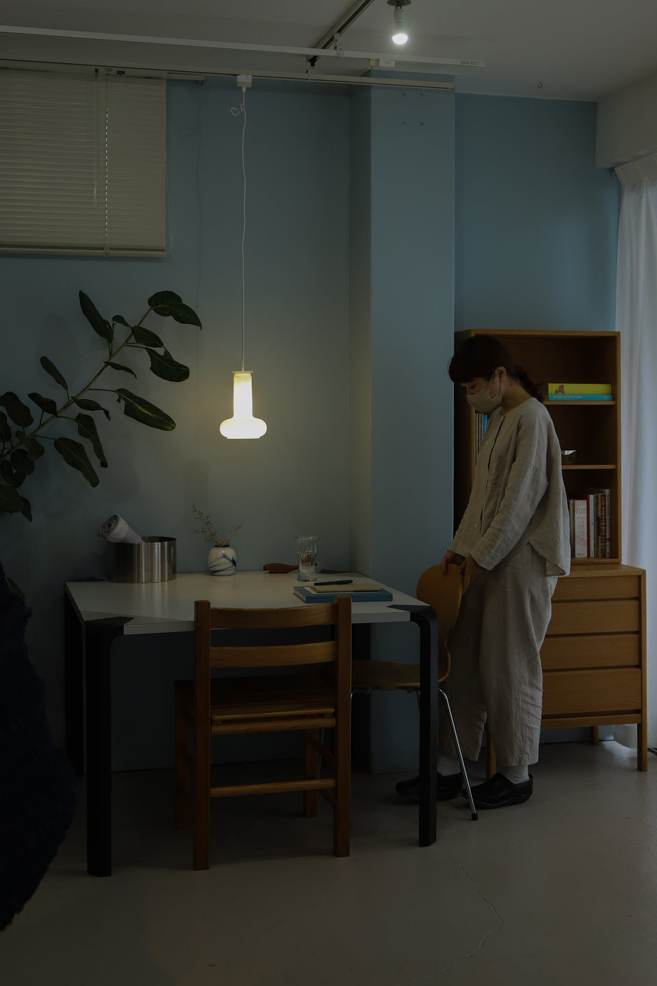 Danish Vintage Holmegaard Pendant Light Blues Small/デンマークヴィンテージ ホルムガード ペンダントライト ブルース シセ・ヴェアナー 北欧インテリア