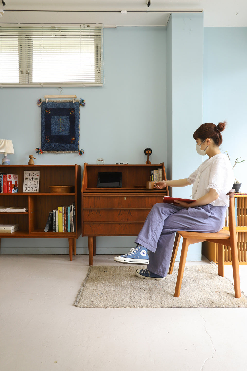 Danish Vintage Hanbjerg Møbelfabrik Writing Bureau/デンマークヴィンテージ ライティングビューロー デスク チーク材 北欧家具