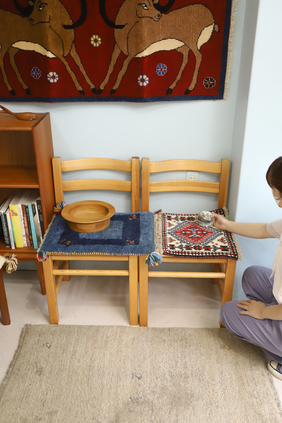 【7/10〜7/16期間限定”ちいさなラグ展”特別販売】Small Gabbeh & Tribal Rug/小さなギャッベとトライバルラグ 絨毯 マット