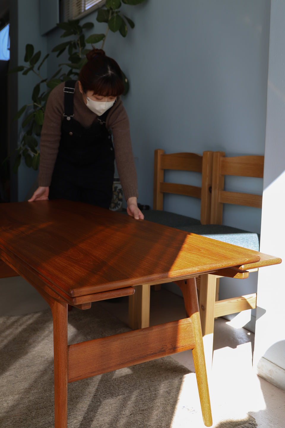 Elevator Extension Table Trioh Møbler Danish Vintage/デンマークヴィンテージ トリオモブラー エレベーター エクステンションテーブル 北欧家具