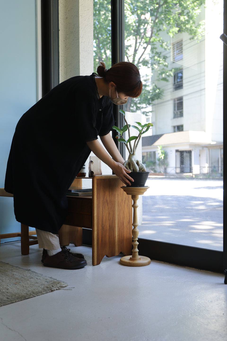 Danish Vintage Wooden Plant Stand/デンマークヴィンテージ 木製プラントスタンド 北欧インテリア