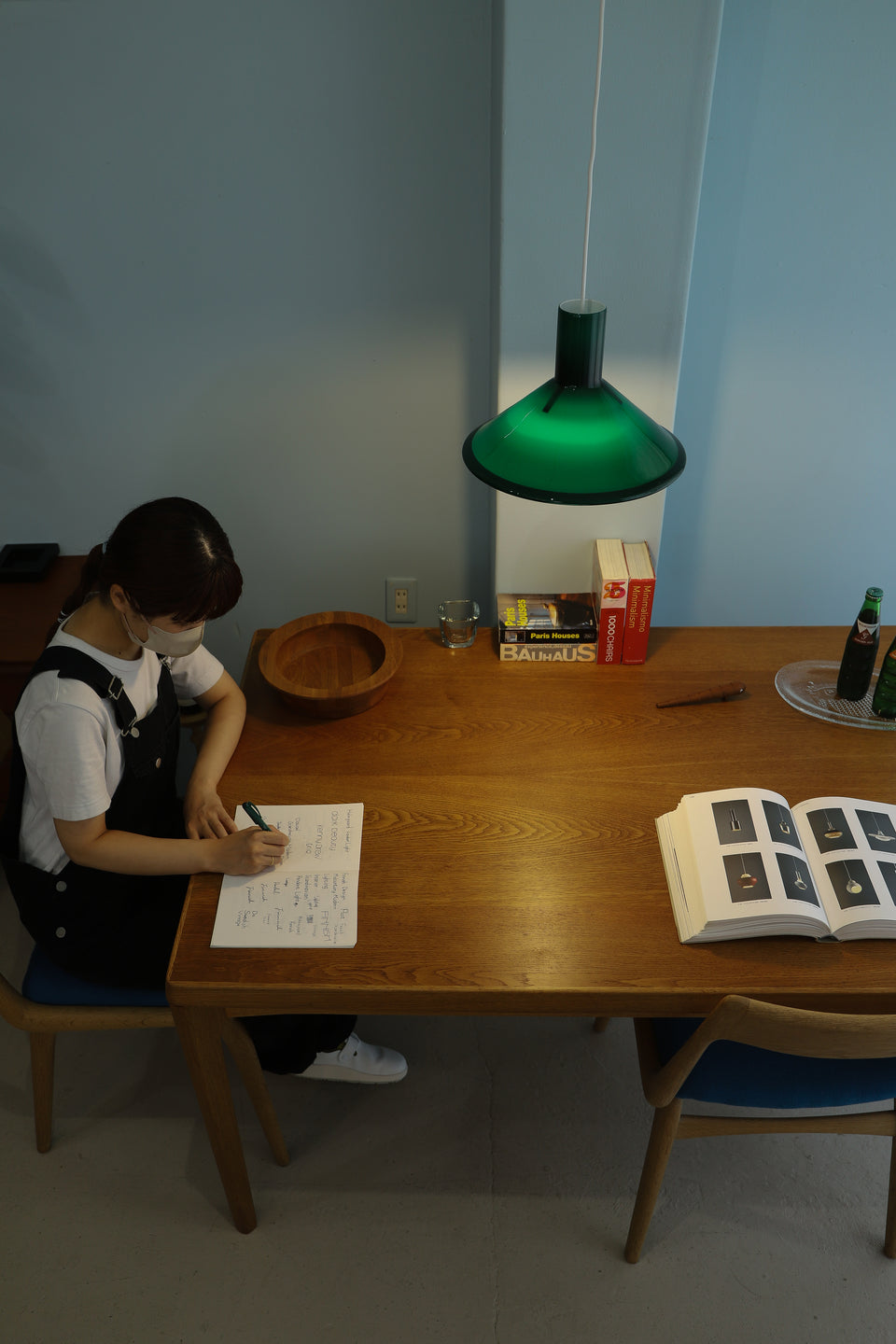 Vintage Holmegaard Pendant Light P&T Green Michael Bang/ホルムガード ペンダントライト マイケル・バング 照明 デンマークヴィンテージ