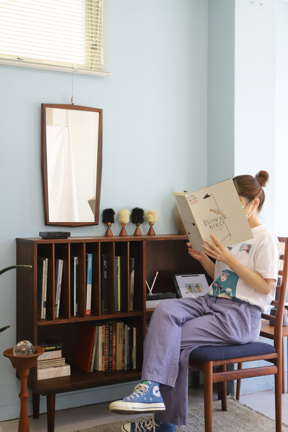 Jansen Spejle Rosewood Frame Wall Mirror Danish Vintage/デンマークヴィンテージ ウォールミラー 鏡 ローズウッド材 北欧インテリア