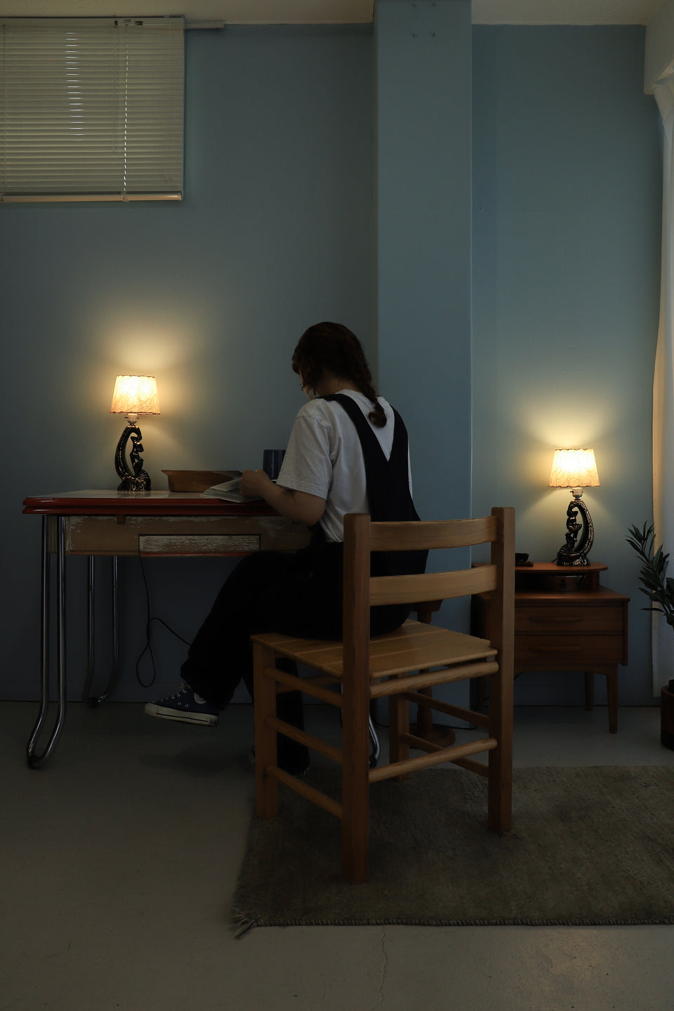 US Vintage Ceramic Dancer Lamp Pair/アメリカヴィンテージ ダンサーランプ ペア 照明 ミッドセンチュリー