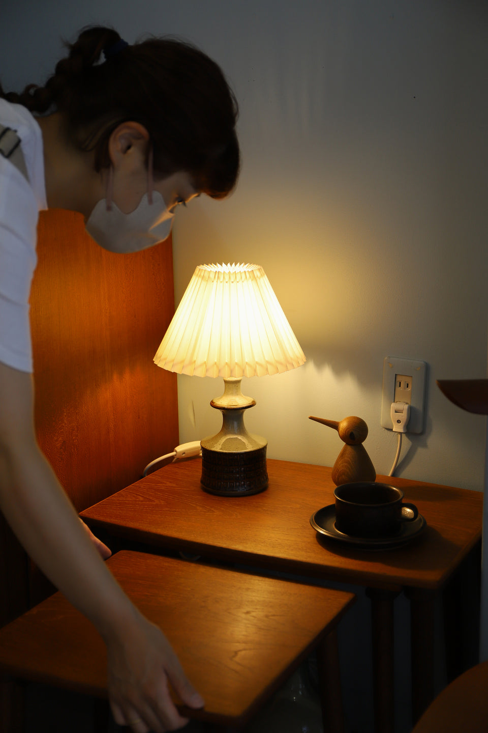 Danish Vintage Knabstrup Keramik Table Lamp/デンマークヴィンテージ テーブルランプ ナブストラップ 間接照明 北欧インテリア