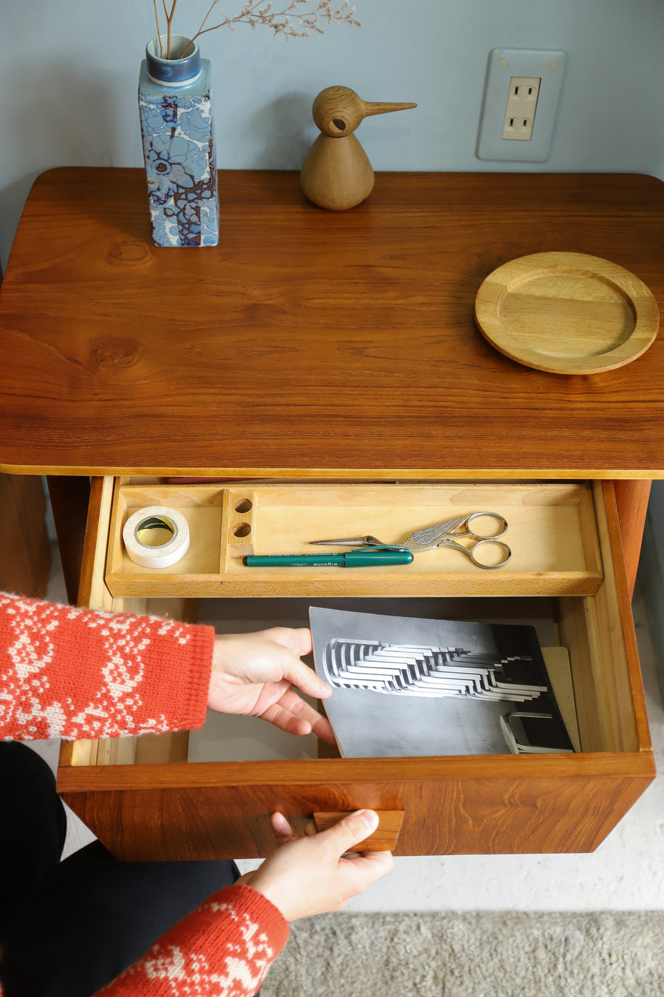Danish Vintage Sewing Chest Side Table/デンマークヴィンテージ ソーイングサイド テーブル チェスト 北欧インテリア