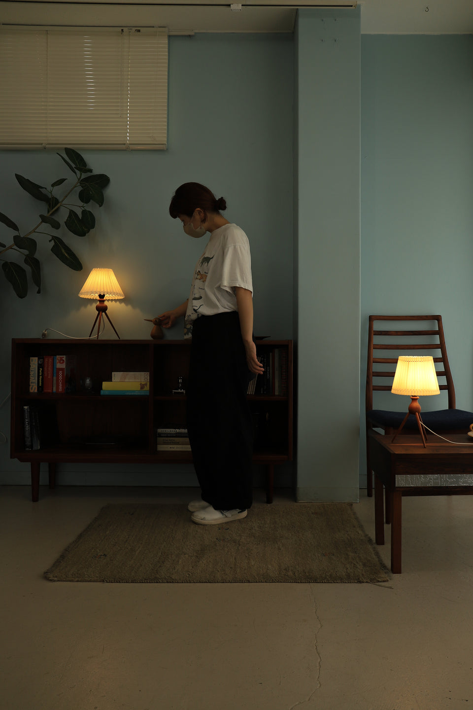 Teakwood Tripod Table Lamp Danish Vintage/デンマークヴィンテージ テーブルランプ チーク材 間接照明 北欧インテリア