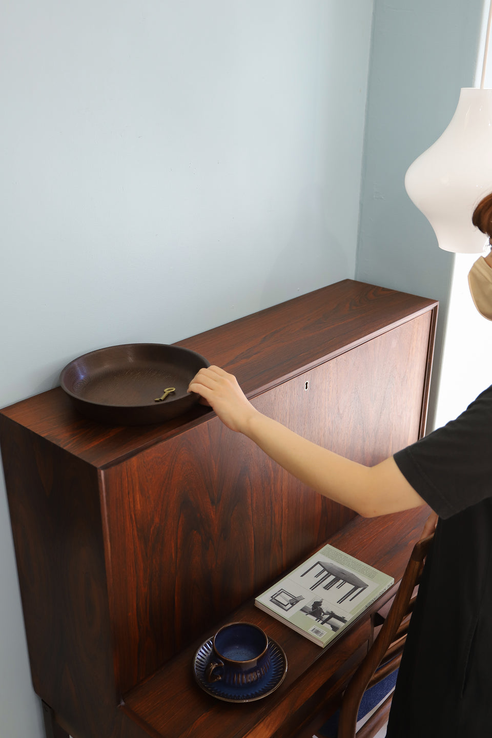 Norwegian Vintage Bruksbo Writing Bureau/ノルウェーヴィンテージ ブルクスボ ライティングビューロー デスク ローズウッド 北欧家具