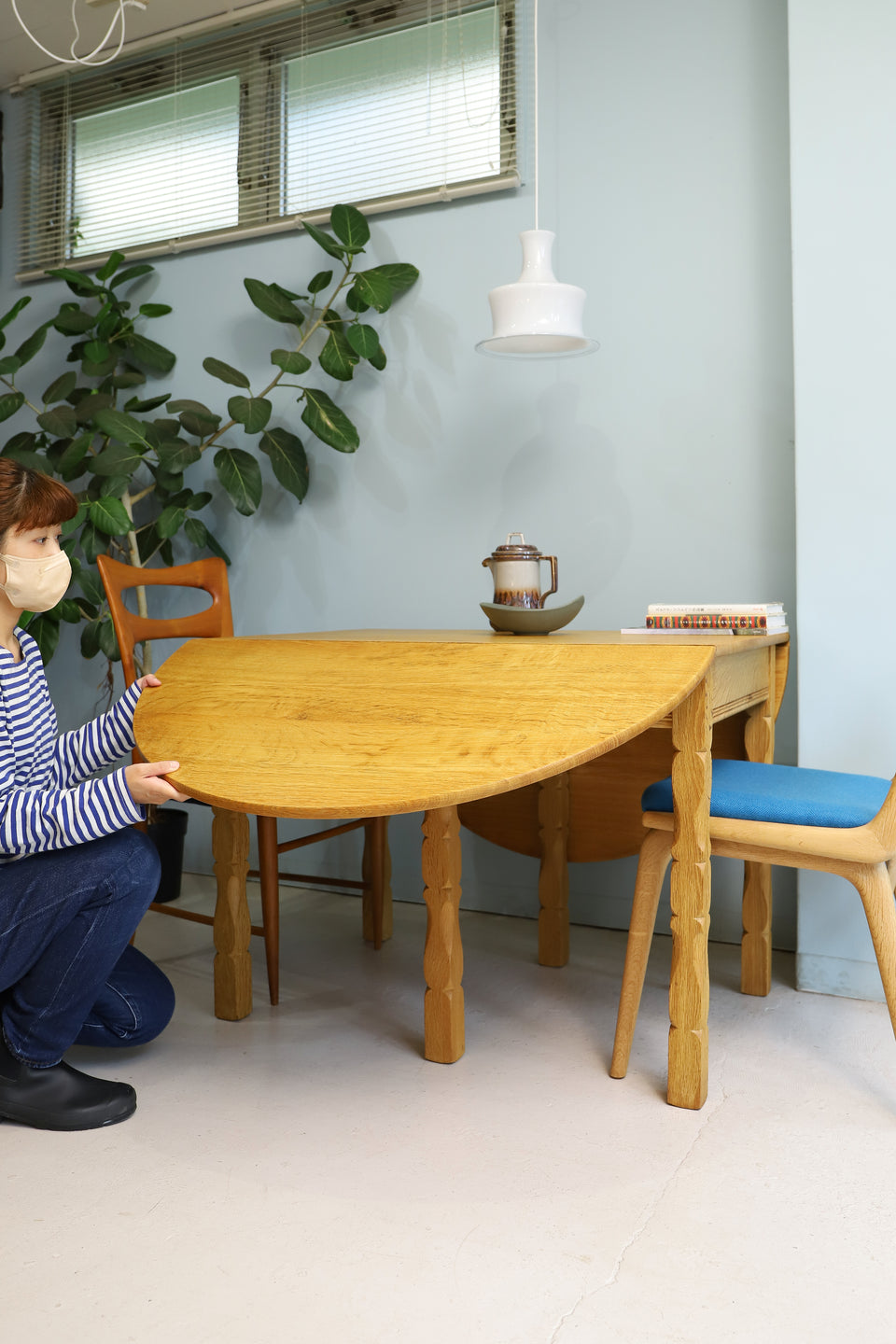 Anker Sørensen Oakwood Extension Dining Table Danish Vintage/アンカーソーレンセン エクステンション ダイニングテーブル オーク材 北欧家具