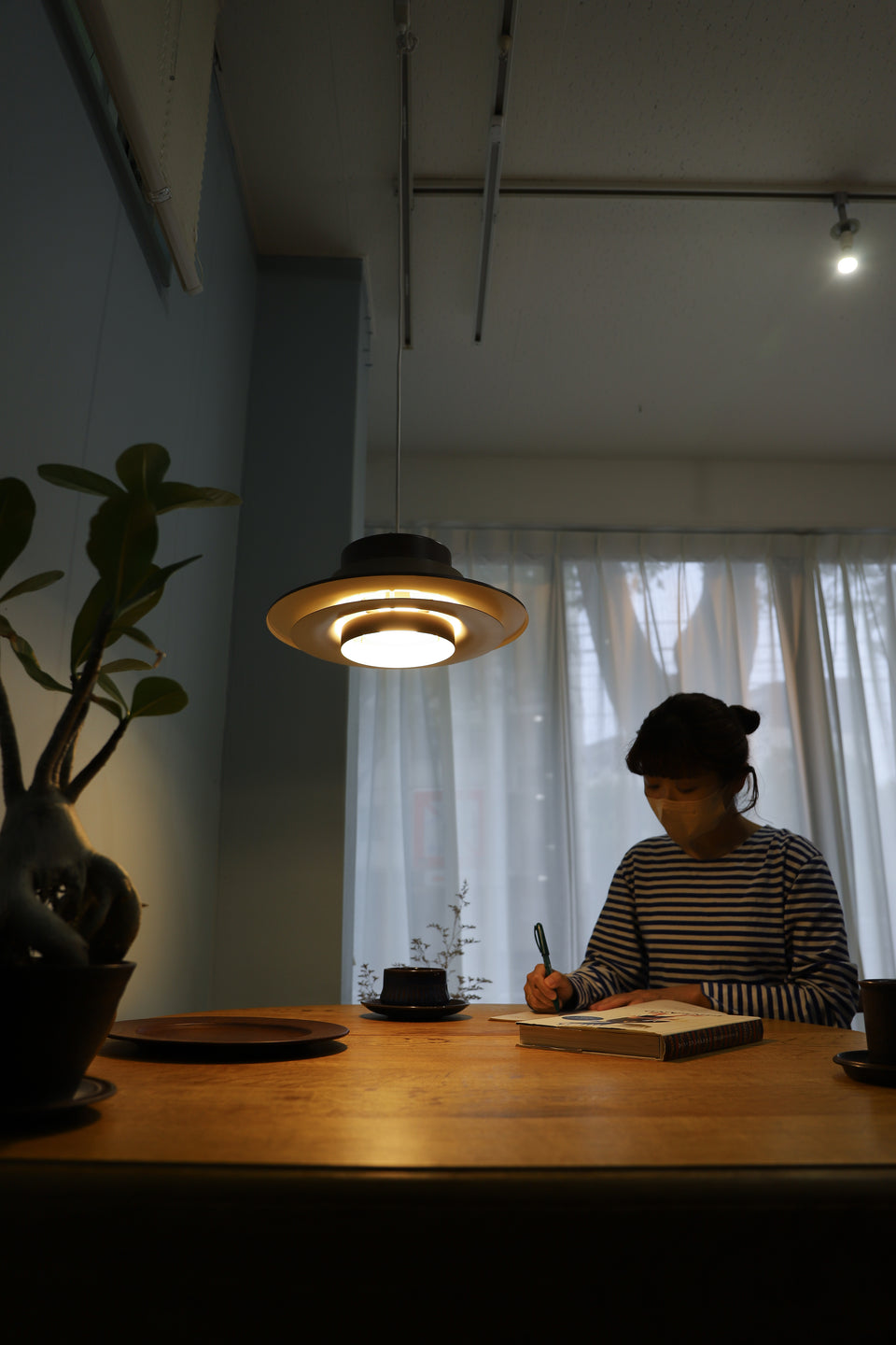 Vintage Pendant Light Brown Shade Danish Modern/デンマークヴィンテージ ペンダントライト 照明 ブラウン 北欧インテリア