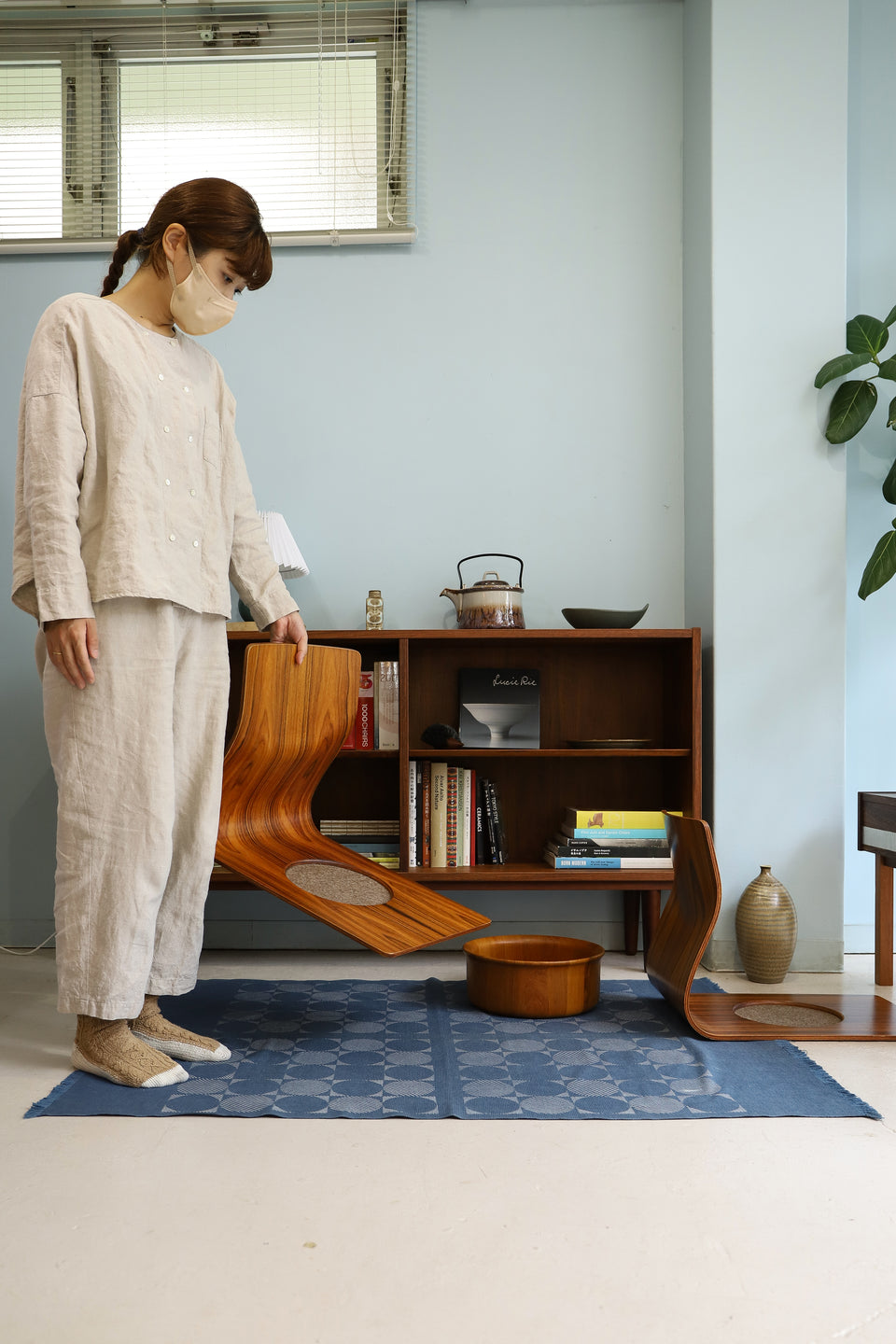 Tendo Legless Chair Rosewood Japanese Modern/天童木工 座イス ローズウッド プライウッド ジャパニーズモダン