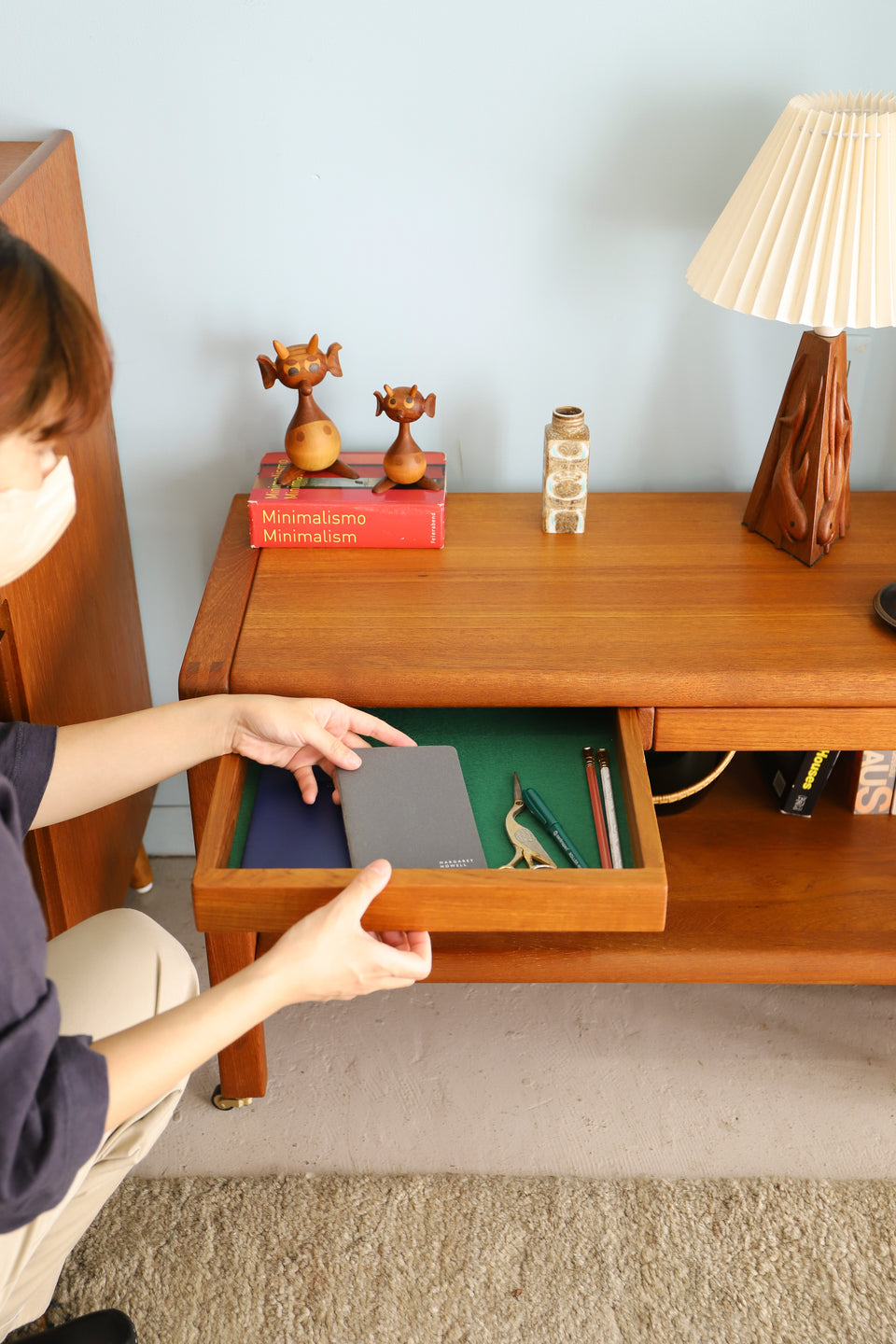 Salling Stolefabrik Caster Side Table Danish Vintage/デンマークヴィンテージ サイドテーブル コーヒーテーブル チーク材 北欧家具