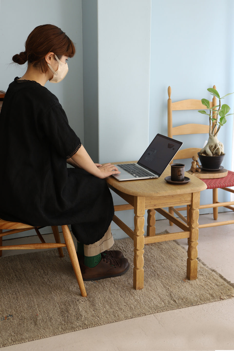 Oakwood Side Table Danish Vintage/デンマークヴィンテージ オーク材 サイドテーブル 北欧家具