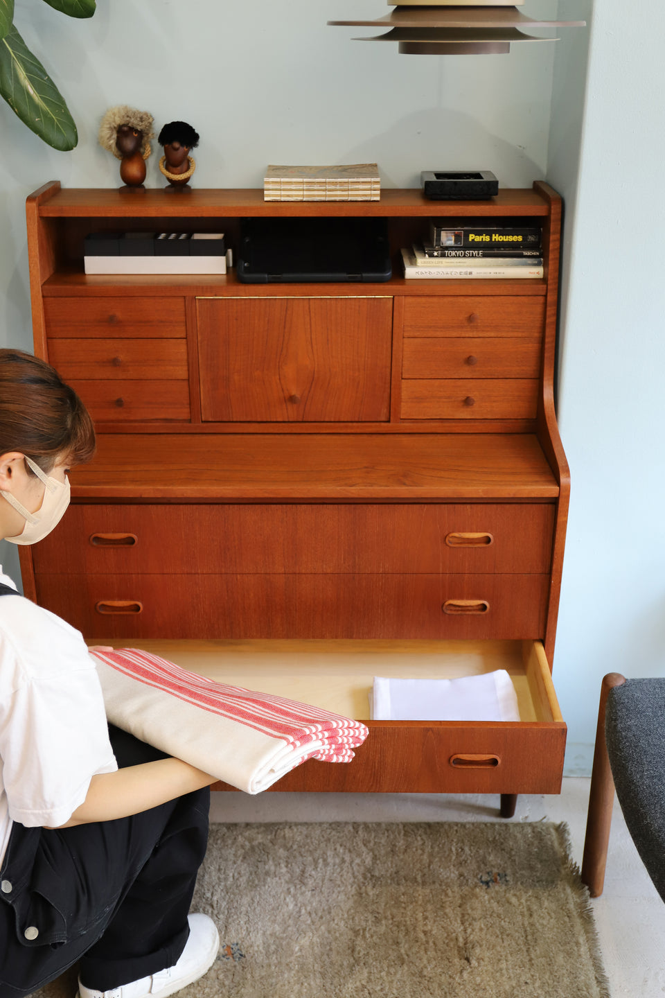 Teak Writing Bureau Dresser Danish Vintage/デンマークヴィンテージ ライティングビューロー ドレッサー 北欧家具