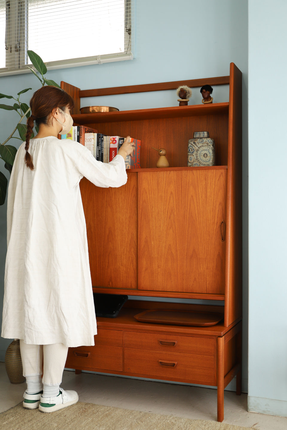 Danish Vintage High Shelf Cabinet/デンマークヴィンテージ ハイシェルフ キャビネット 収納 北欧家具