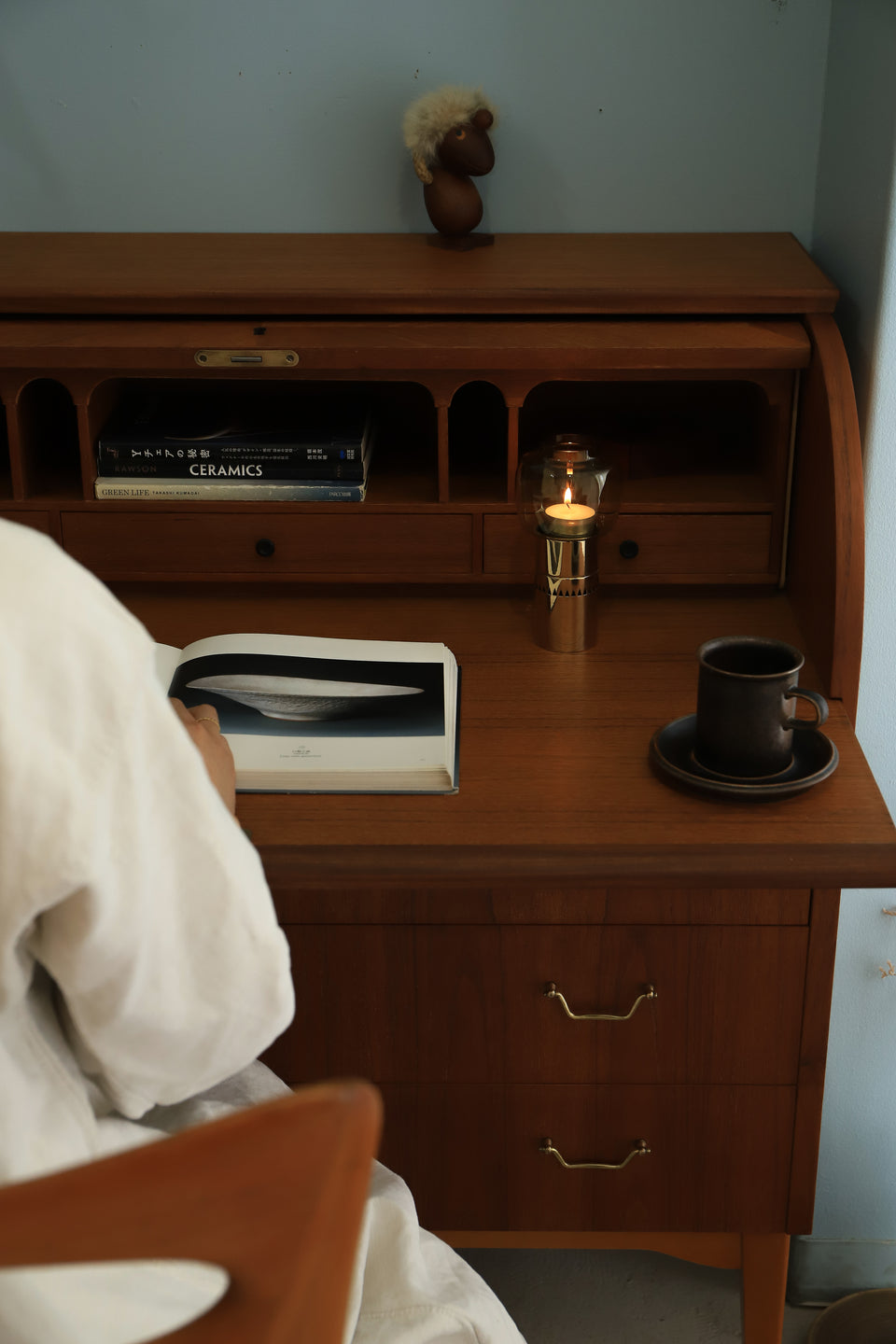 Scandinavian Vintage Glass Candle Holder/北欧ヴィンテージ キャンドルホルダー ガラス 燭台 ミッドセンチュリー