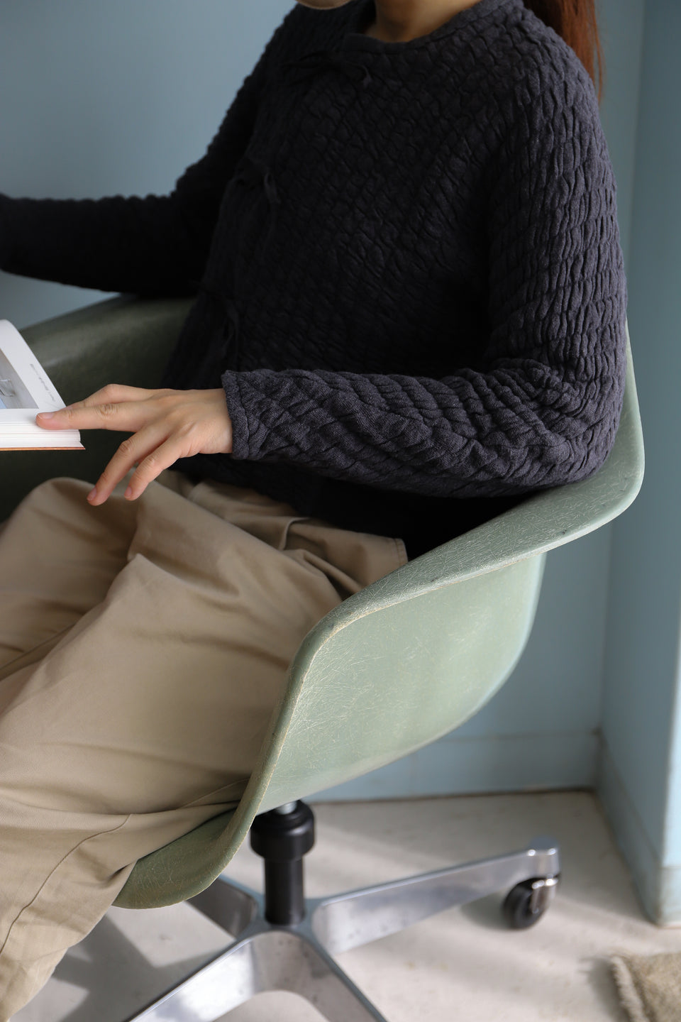 Vintage Herman Miller EAMES Arm Shell Chair with Contract Caster Base/ハーマンミラー イームズ アームシェルチェア コントラクトキャスターベース ヴィンテージ FRP