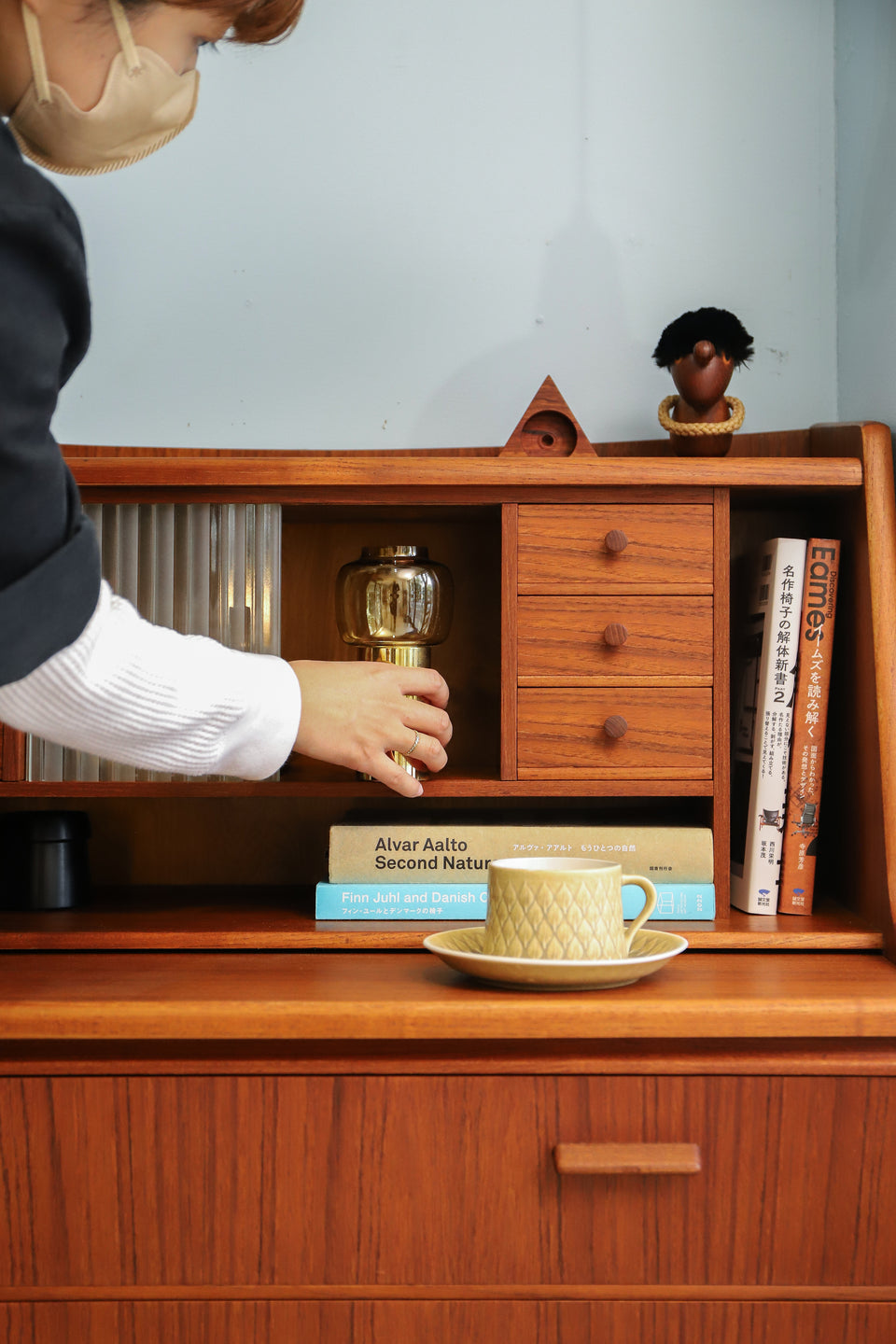 Danish Vintage Secretary Desk Writing Bureau/デンマークヴィンテージ ライティングビューロー デスク チェスト 北欧家具