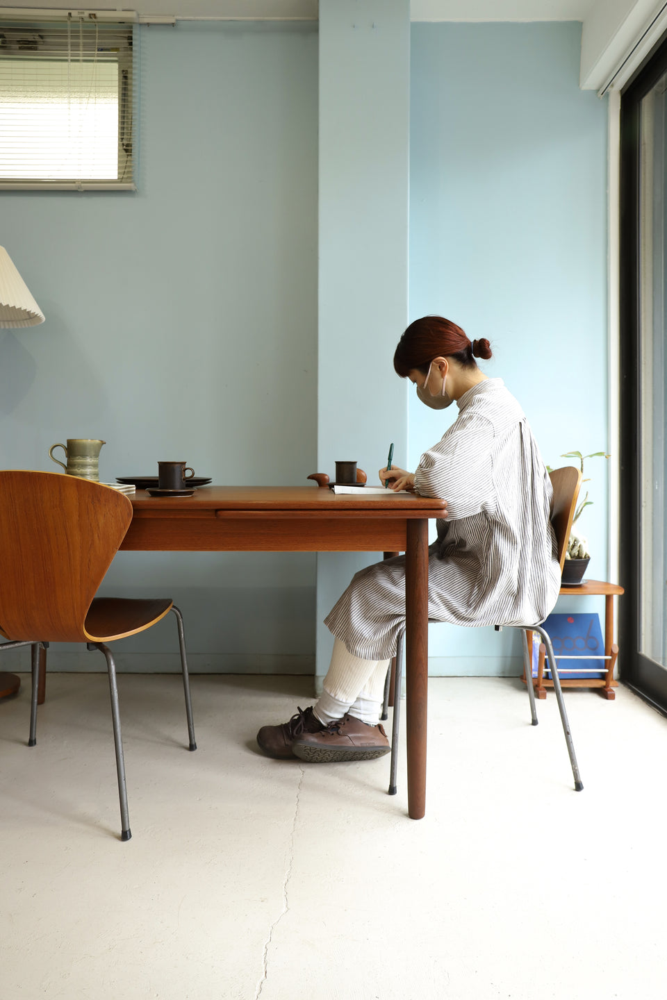 Teakwood Extension Dining Table Draw Leaf Danish Vintage/デンマークヴィンテージ ドローリーフ エクステンション ダイニングテーブル 北欧家具