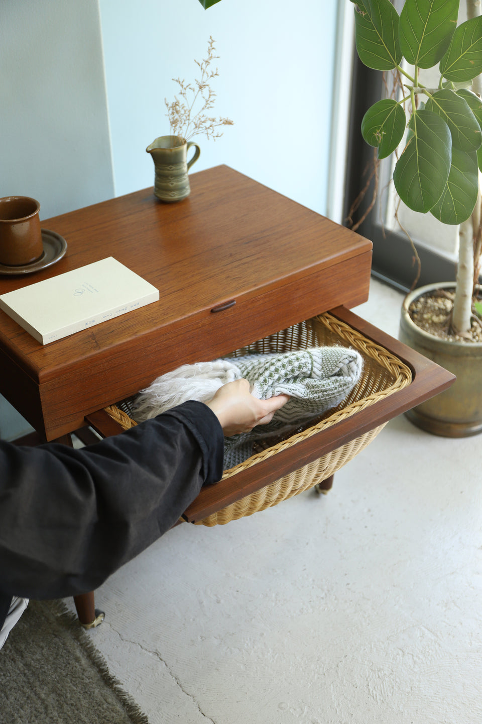 Danish Vintage Sewing Table Wagon Ejvind A. Johansson R101/デンマークヴィンテージ ソーイング テーブル ワゴン