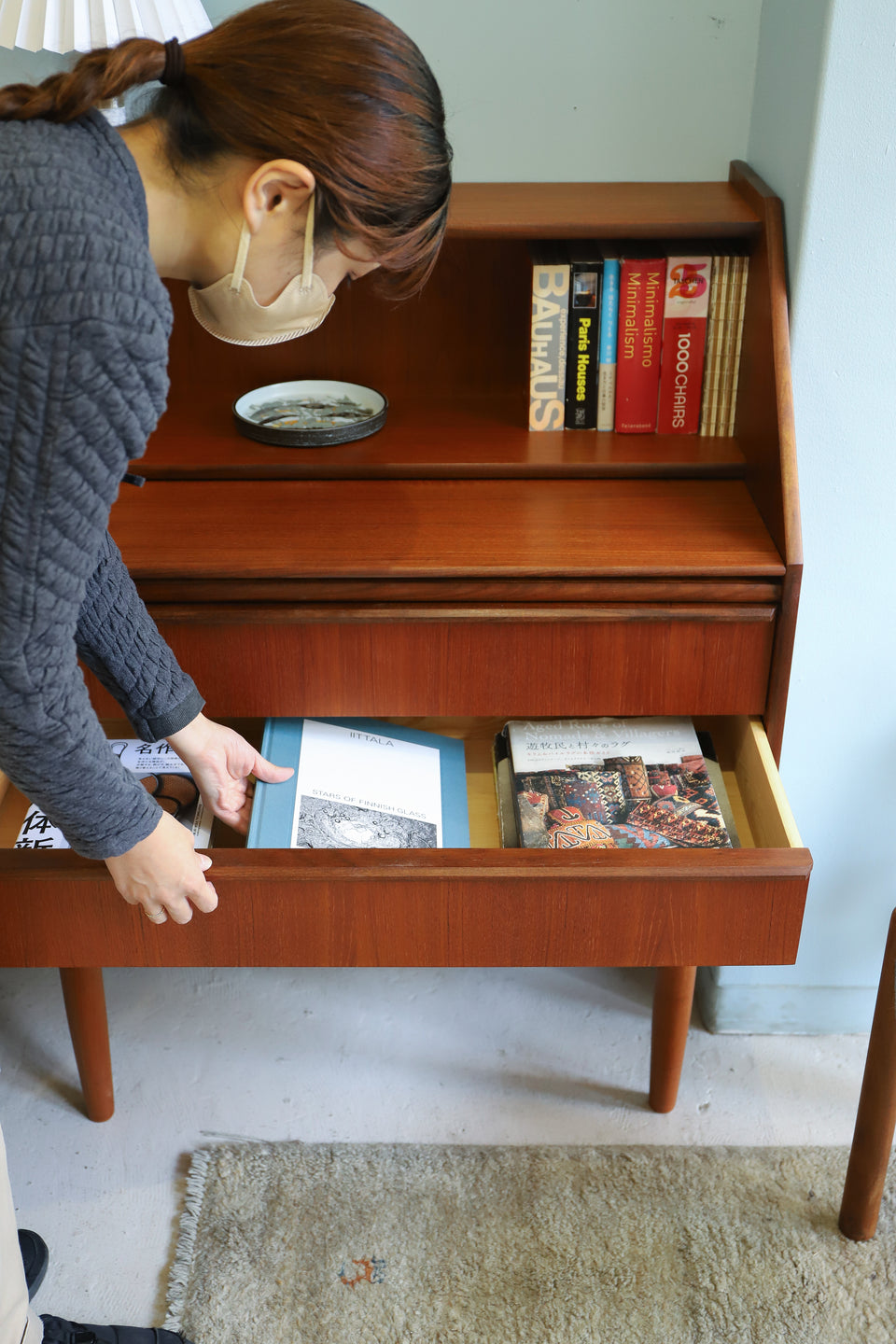 Danish Vintage Writing Bureau Hanbjerg Møbelfabrik/デンマークヴィンテージ ライティングビューロー デスク チーク材 北欧家具