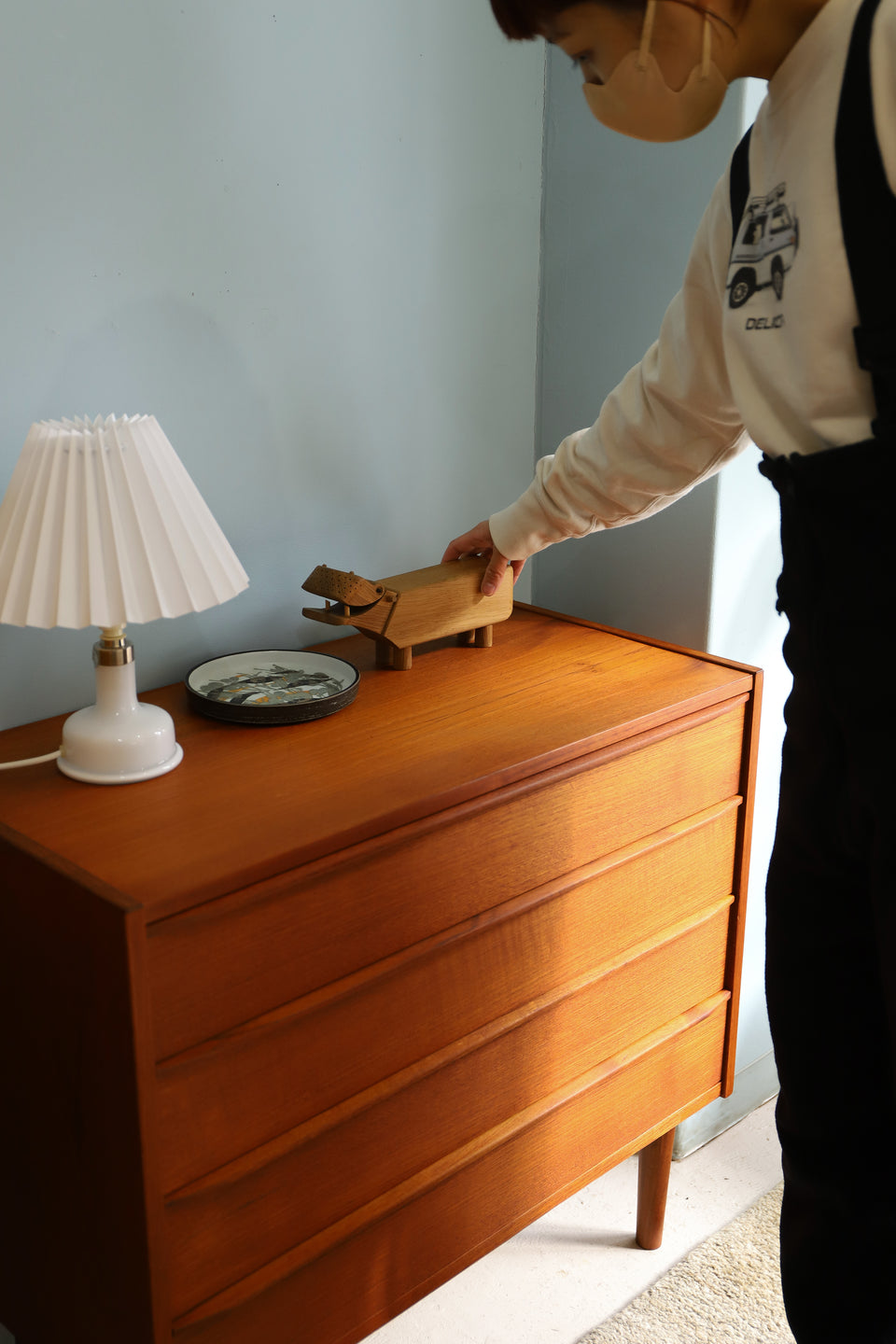 Teak 4drawers Chest Danish Vintage/デンマークヴィンテージ 4段チェスト チーク材 収納 北欧家具