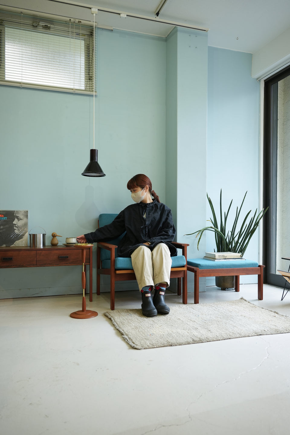 Illum Wikkelso Capella Easy Chair with Ottoman Niels Erik Eilersen/イルム・ヴィケルソー イージーチェア カペラ アイラーセン デンマークヴィンテージ