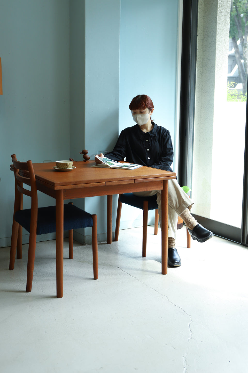 Japanese Vintage Extension Dining Table/ジャパンヴィンテージ エクステンションダイニングテーブル チーク材 北欧デザイン