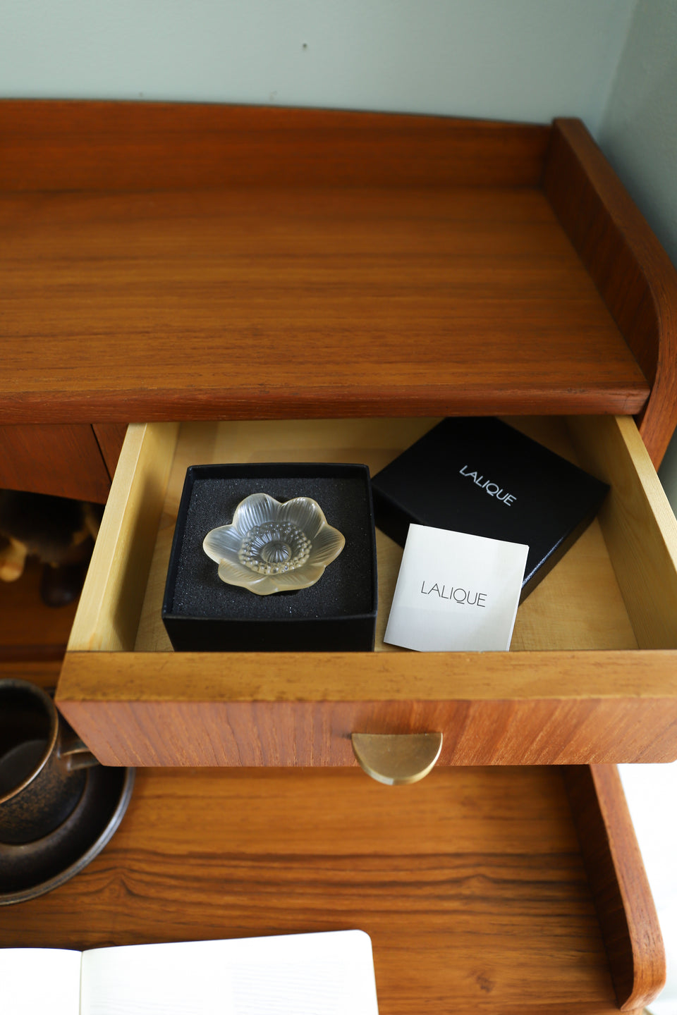 Lalique Anemone Objet Gold Lustre/ラリック アネモネ ガラスオブジェ ゴールドラスター