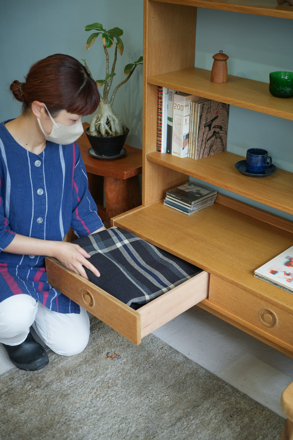 Scandinavian Vintage Open Bookcase Oakwood/北欧ヴィンテージ オープンブックケース 本棚 オーク材