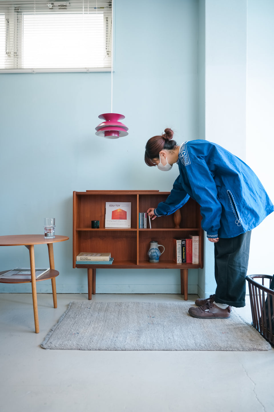 Slim Low Bookcase Teak Danish Vintage/デンマークヴィンテージ ブックケース チーク材
