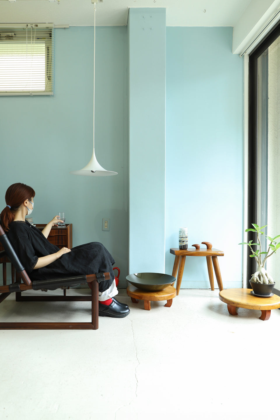 Solid Wood Side Table Stool/無垢材 サイドテーブル スツール 花台