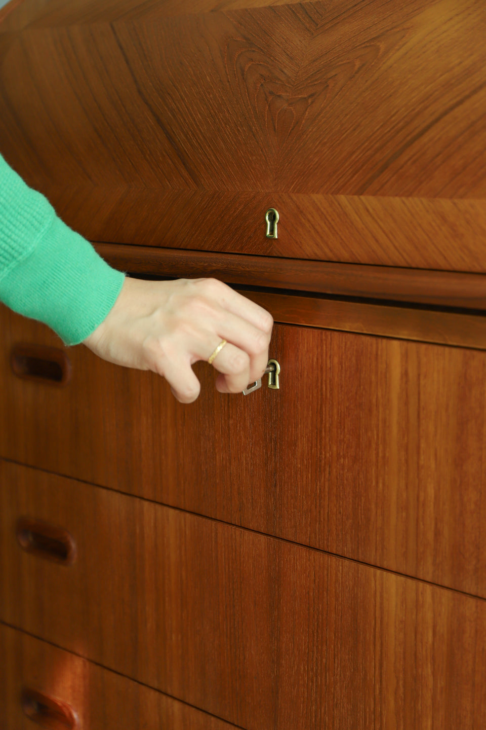 Swedish Vintage Rolltop Writing Bureau Egon Ostergaard/スウェーデンヴィンテージ ロールトップ ライティングビューロー 北欧家具