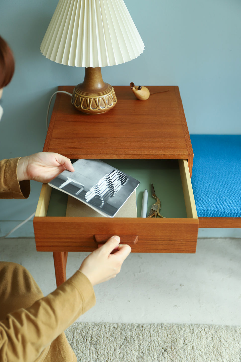 Swedish Vintage Telephone Bench/スウェーデンヴィンテージ テレフォンベンチ チェスト サイドテーブル 北欧家具