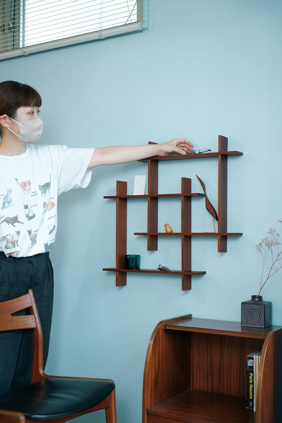 Swedish Vintage Teak Wall Shelf/スウェーデンヴィンテージ ウォールシェルフ チーク材