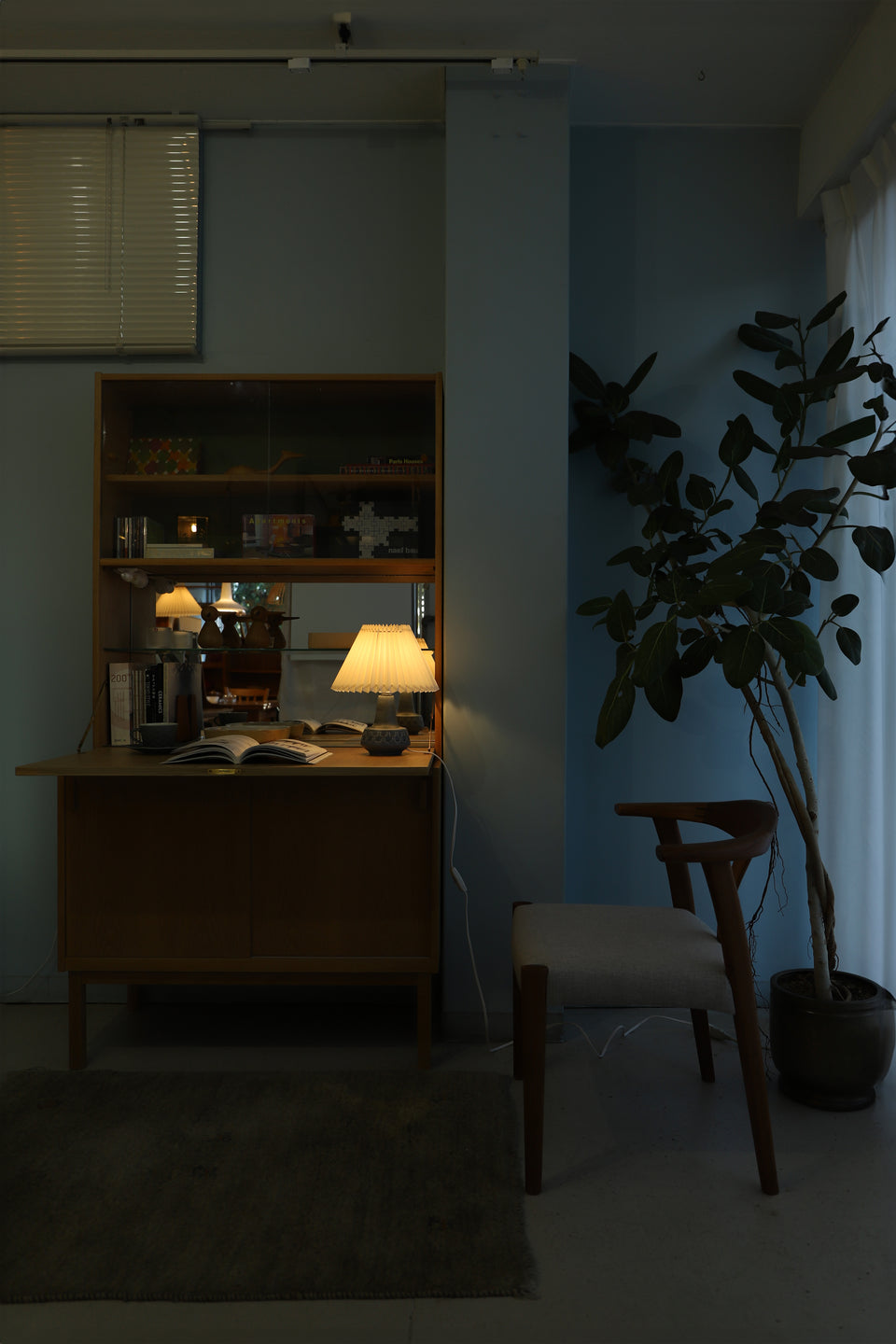 Table Lamp Søholm blue Danish Vintage/テーブルランプ スーホルム ブルー デンマークヴィンテージ 照明 北欧インテリア