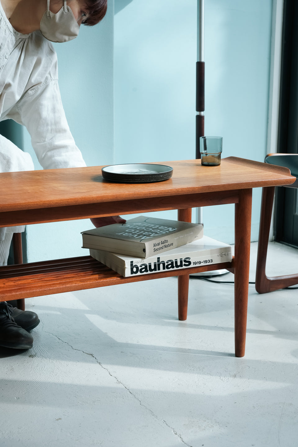 Teakwood Coffee Table with Rack Danish Vintage/デンマークヴィンテージ コーヒーテーブル ラック付 チーク材 北欧家具