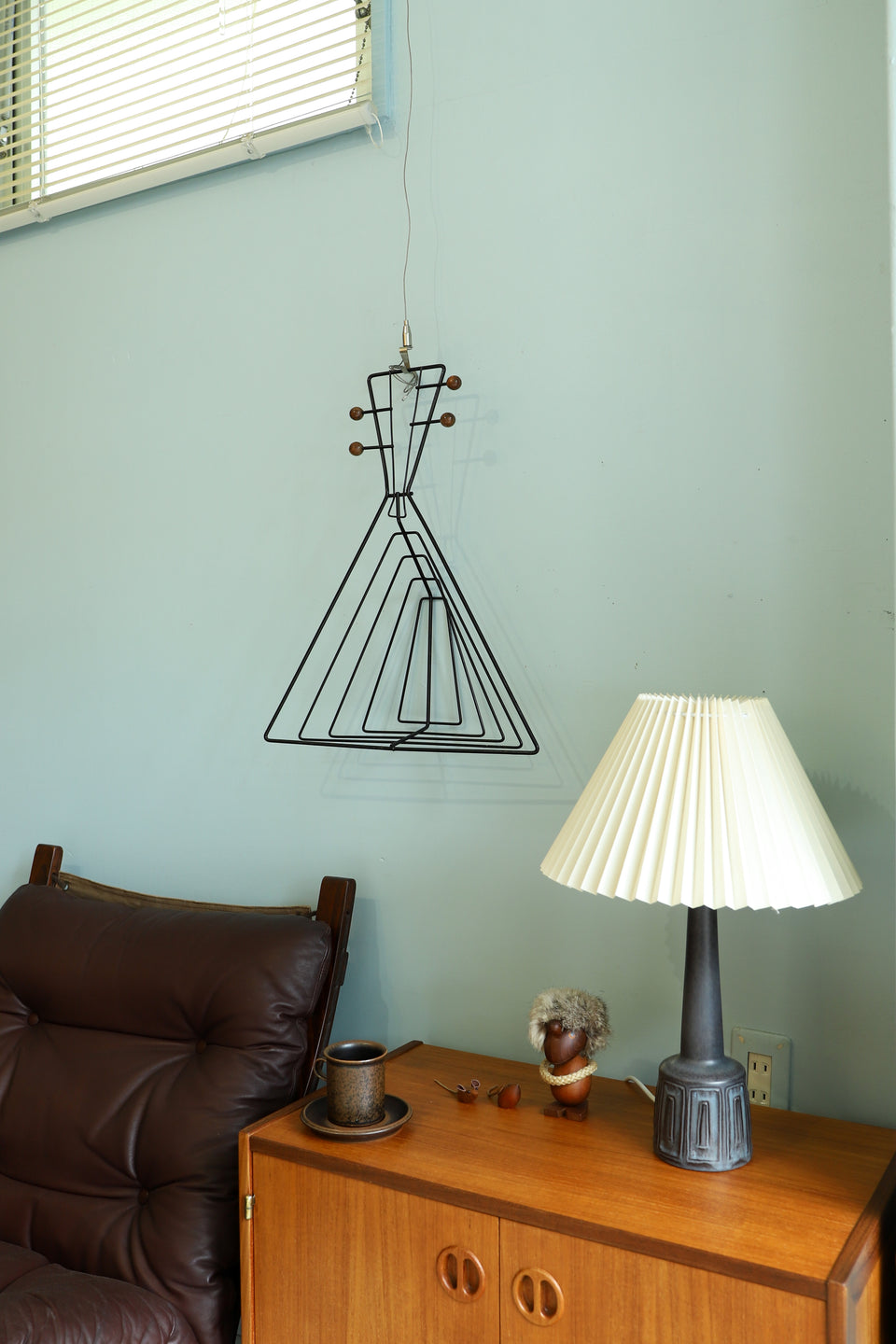 US Vintage Musical Instrument Wire Wall Deco Basket/アメリカヴィンテージ ワイヤーウォールデコ バスケット ミッドセンチュリー