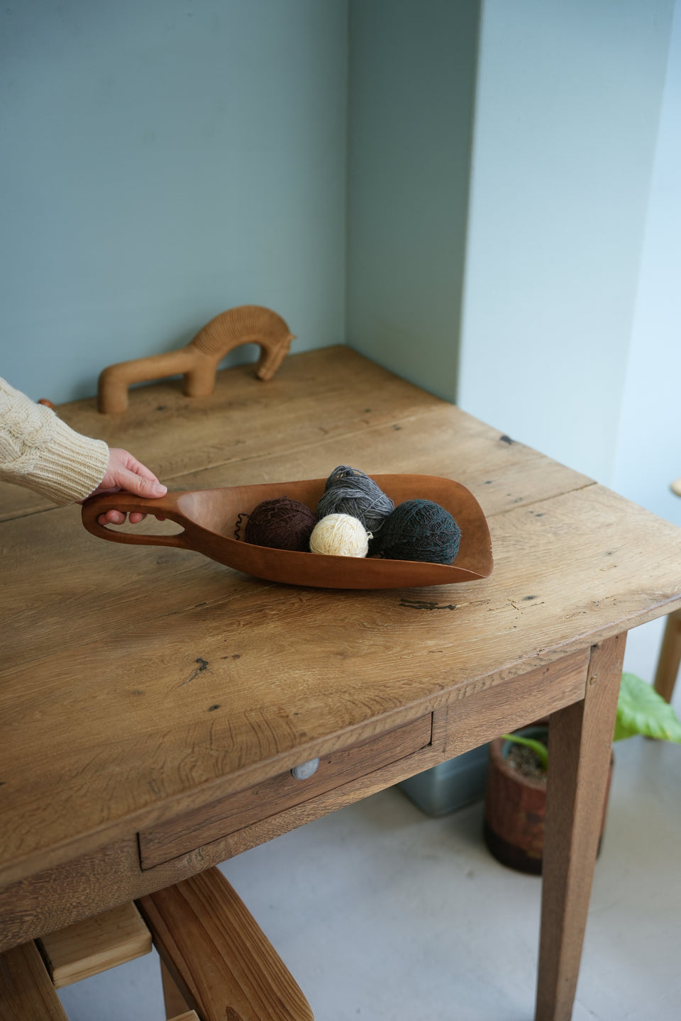 Vintage Wooden Scoop Made in Italy/イタリアヴィンテージ 木製スコップ ボウル