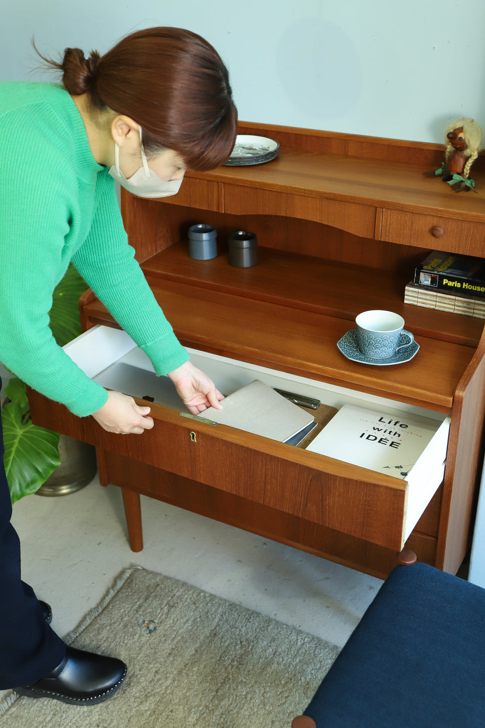 Writing Bureau Teakwood Danish Vintage/デンマークヴィンテージ ライティングビューロー チーク材 北欧家具
